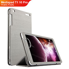 Cloth Case Stands Flip Cover for Huawei Mediapad T1 10 Pro T1-A21L T1-A23L Gray