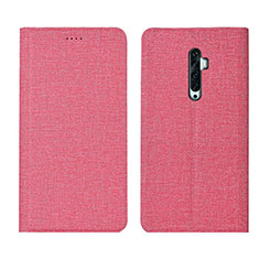 Cloth Case Stands Flip Cover for Oppo Reno2 Z Pink