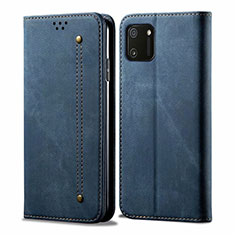 Cloth Case Stands Flip Cover for Realme C11 Blue