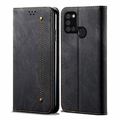 Cloth Case Stands Flip Cover for Realme C17 Black