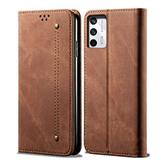 Cloth Case Stands Flip Cover for Realme Q3 Pro 5G Brown