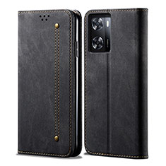 Cloth Case Stands Flip Cover for Realme V23 5G Black