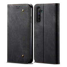Cloth Case Stands Flip Cover for Realme X50 Pro 5G Black