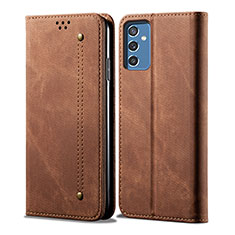 Cloth Case Stands Flip Cover for Samsung Galaxy A04s Brown