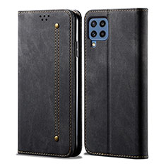 Cloth Case Stands Flip Cover for Samsung Galaxy M42 5G Black