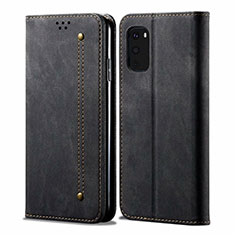 Cloth Case Stands Flip Cover for Samsung Galaxy S20 FE 2022 5G Black