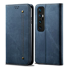Cloth Case Stands Flip Cover for Xiaomi Mi 10 Ultra Blue