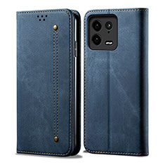 Cloth Case Stands Flip Cover for Xiaomi Mi 13 5G Blue