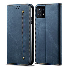 Cloth Case Stands Flip Cover for Xiaomi Mi Mix 4 5G Blue