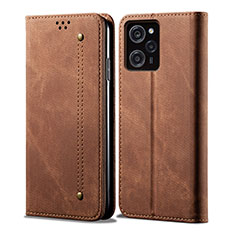 Cloth Case Stands Flip Cover for Xiaomi Poco X5 Pro 5G Brown