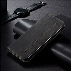 Cloth Case Stands Flip Cover for Xiaomi Redmi 10X 5G Black