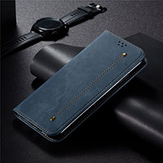 Cloth Case Stands Flip Cover for Xiaomi Redmi 10X Pro 5G Blue