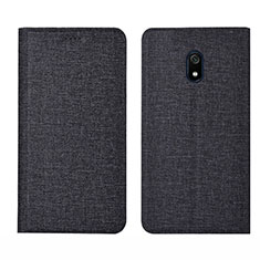 Cloth Case Stands Flip Cover for Xiaomi Redmi 8A Black