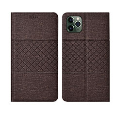 Cloth Case Stands Flip Cover H01 for Apple iPhone 11 Pro Brown