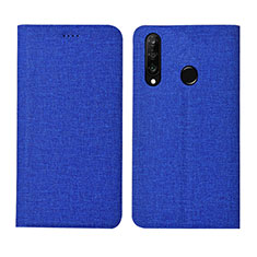 Cloth Case Stands Flip Cover H01 for Huawei Nova 4e Blue