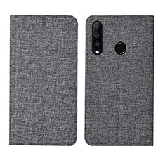 Cloth Case Stands Flip Cover H01 for Huawei Nova 4e Gray
