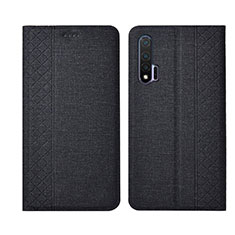 Cloth Case Stands Flip Cover H01 for Huawei Nova 6 5G Black
