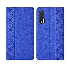 Cloth Case Stands Flip Cover H01 for Huawei Nova 6 5G Blue