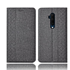 Cloth Case Stands Flip Cover H01 for OnePlus 7T Pro Gray
