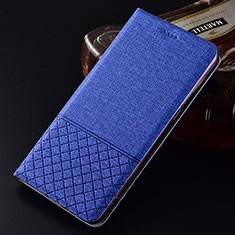 Cloth Case Stands Flip Cover H01 for Oppo K1 Blue