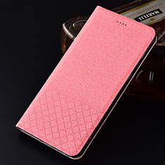 Cloth Case Stands Flip Cover H01 for Oppo R17 Neo Pink