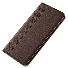 Cloth Case Stands Flip Cover H01 for Samsung Galaxy A70S Brown