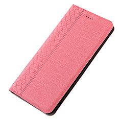 Cloth Case Stands Flip Cover H01 for Samsung Galaxy A70S Pink