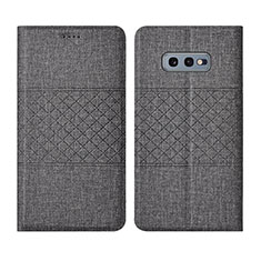 Cloth Case Stands Flip Cover H01 for Samsung Galaxy S10e Gray