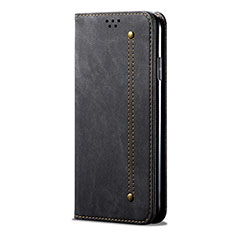 Cloth Case Stands Flip Cover H01 for Vivo Y50 Black