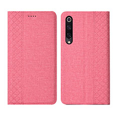 Cloth Case Stands Flip Cover H01 for Xiaomi Mi A3 Pink