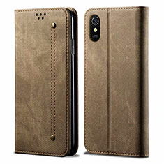 Cloth Case Stands Flip Cover H01 for Xiaomi Redmi 9AT Khaki