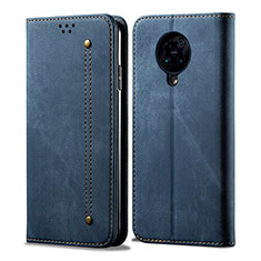 Cloth Case Stands Flip Cover H01 for Xiaomi Redmi K30 Pro 5G Blue