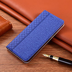 Cloth Case Stands Flip Cover H02 for Apple iPhone 13 Mini Blue