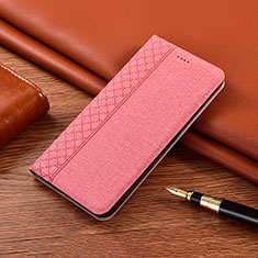 Cloth Case Stands Flip Cover H02 for Apple iPhone 14 Pink