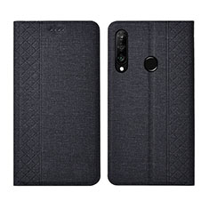 Cloth Case Stands Flip Cover H02 for Huawei Nova 4e Black