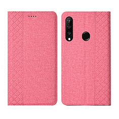 Cloth Case Stands Flip Cover H02 for Huawei Nova 4e Pink