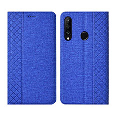 Cloth Case Stands Flip Cover H02 for Huawei P30 Lite Blue