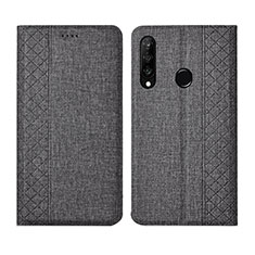 Cloth Case Stands Flip Cover H02 for Huawei P30 Lite Gray