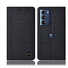 Cloth Case Stands Flip Cover H12P for Motorola Moto Edge S30 5G Black