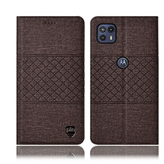 Cloth Case Stands Flip Cover H12P for Motorola Moto G50 5G Brown