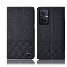 Cloth Case Stands Flip Cover H12P for OnePlus Nord N20 5G Black
