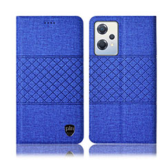 Cloth Case Stands Flip Cover H12P for Oppo K10X 5G Blue
