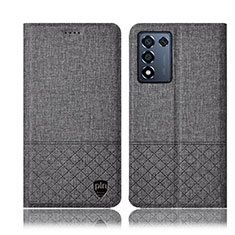 Cloth Case Stands Flip Cover H12P for Oppo K9S 5G Gray