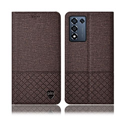 Cloth Case Stands Flip Cover H12P for Realme 9 SE 5G Brown
