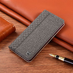 Cloth Case Stands Flip Cover H12P for Samsung Galaxy Note 10 5G Gray