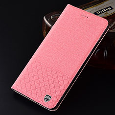 Cloth Case Stands Flip Cover H12P for Samsung Galaxy S21 5G Pink