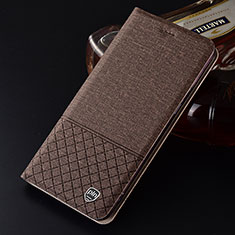 Cloth Case Stands Flip Cover H12P for Samsung Galaxy S23 Plus 5G Brown