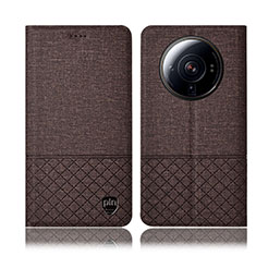 Cloth Case Stands Flip Cover H12P for Xiaomi Mi 12 Ultra 5G Brown