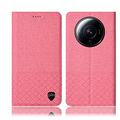 Cloth Case Stands Flip Cover H12P for Xiaomi Mi 12 Ultra 5G Pink