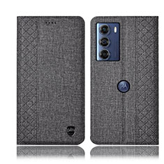 Cloth Case Stands Flip Cover H13P for Motorola Moto Edge S30 5G Gray